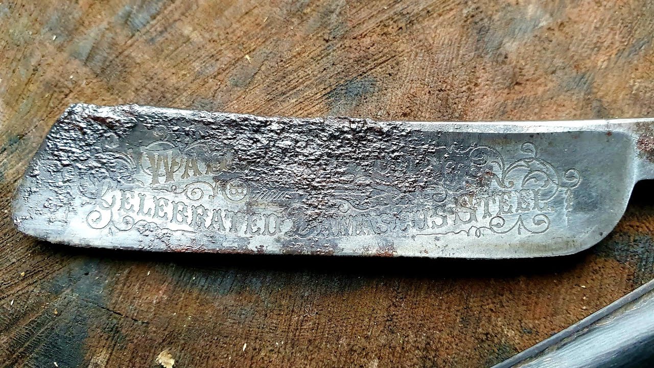 FROGGY SHAVE: Restauration Rasoir coupe choux Wade & Butcher - The Celebrated Damascus Steel