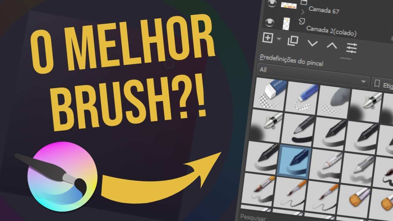 O melhor BRUSH do KRITA! - Aprenda a utilizar os brushes no Krita.