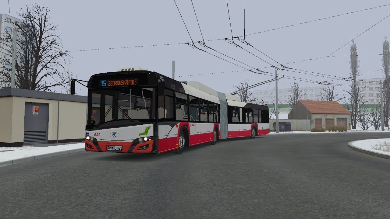 Simt Simulator Škoda 27 Tr DPMÚL Ev.č 621 na lince 15 Zborovská Pole (Napěťová výuka )