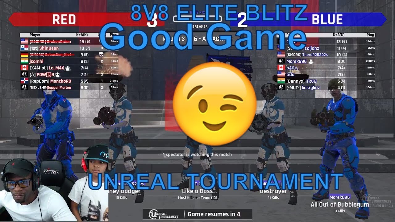 Unreal Tournament Alpha | 8v8 Elite Blitz Gameplay | Good Game
