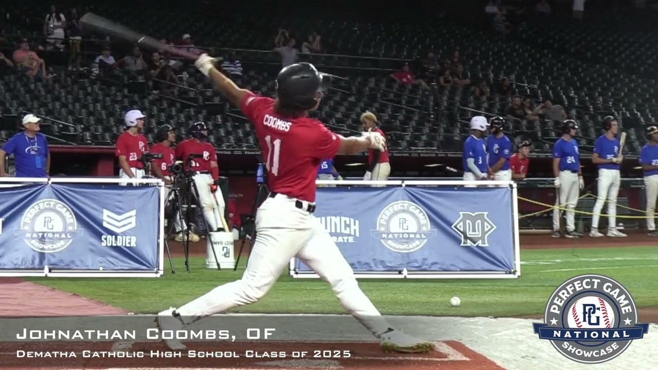 Johnathan Coombs Prospect Video, OF, Dematha Catholic High School Class of 2025, PG National Workout