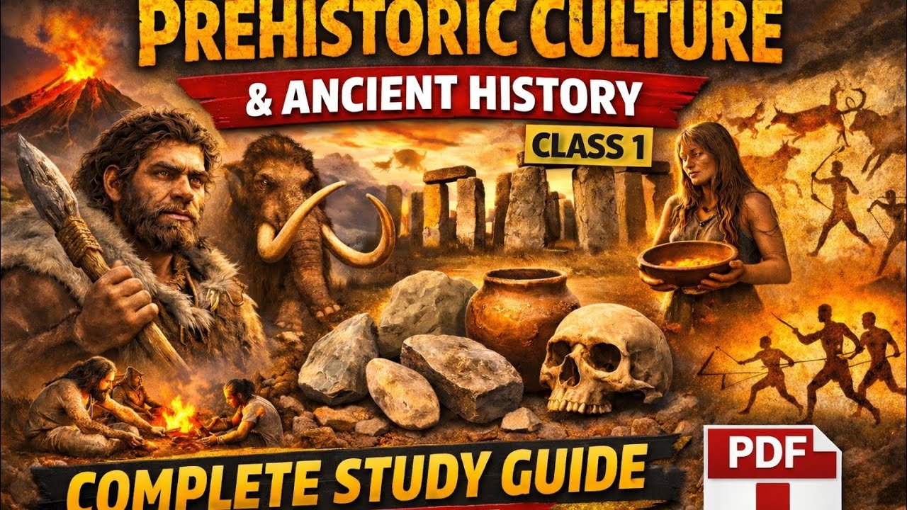 Class 1 Prehistoric culture - Ancient History ||UPSC, SSC, State PCS 