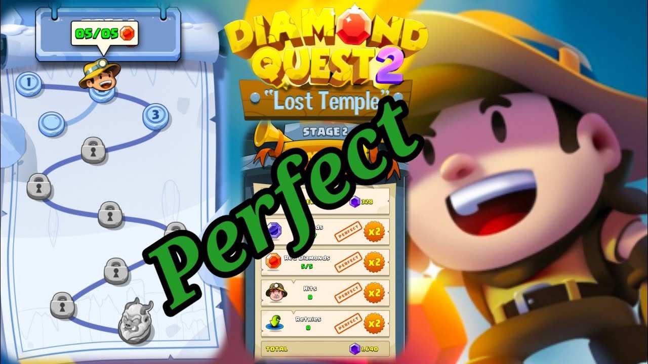 Diamond Quest 2 Lost Temple TIBET 2 Stage 2(Perfect Play)