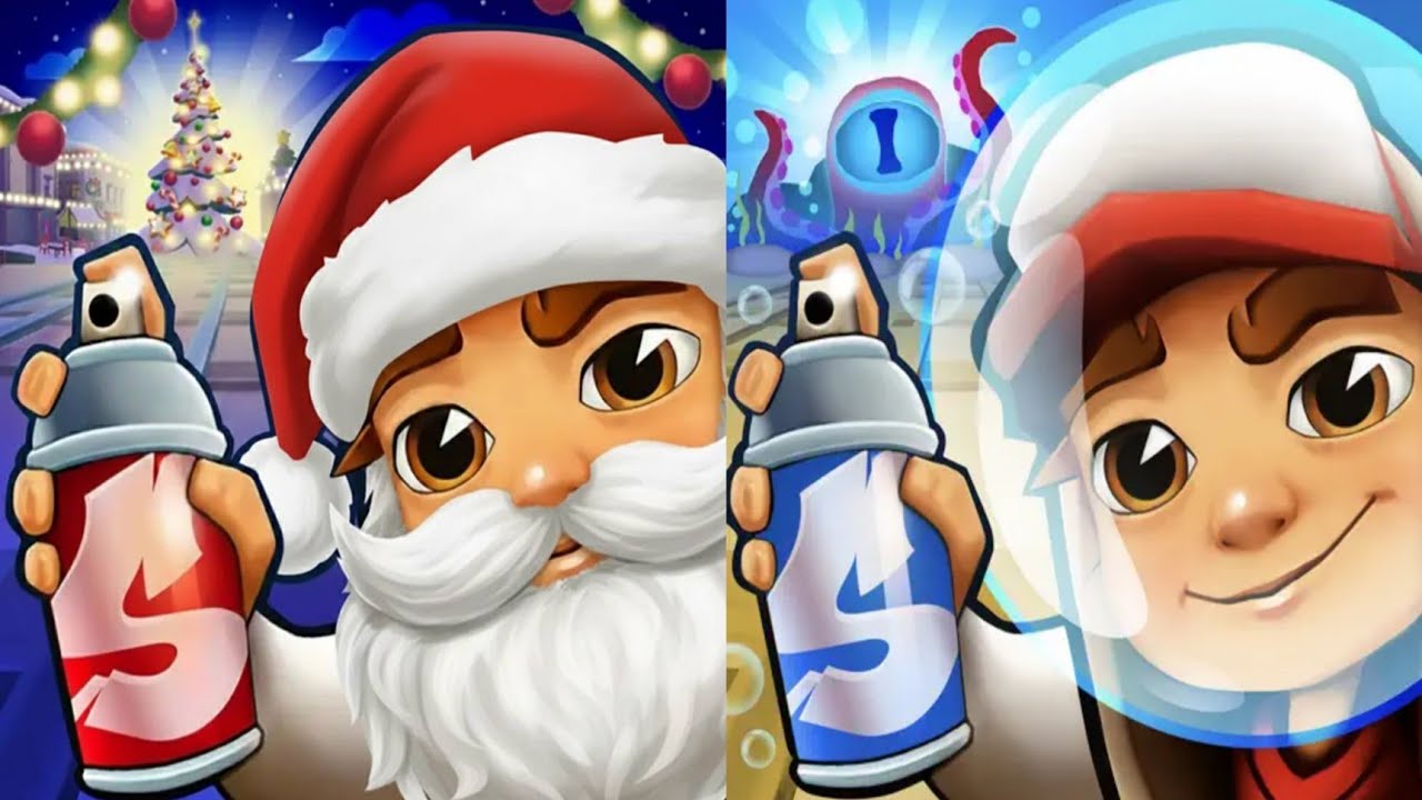 Subway Surfers : Winter Wonderland 2024 🆚 Underwater World 2024 Map Comparison 