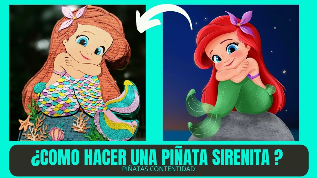 COMO Hacer una PIÑATA SIRENITA bEBe | Pusimos Escamas X Escamas [Miralo]