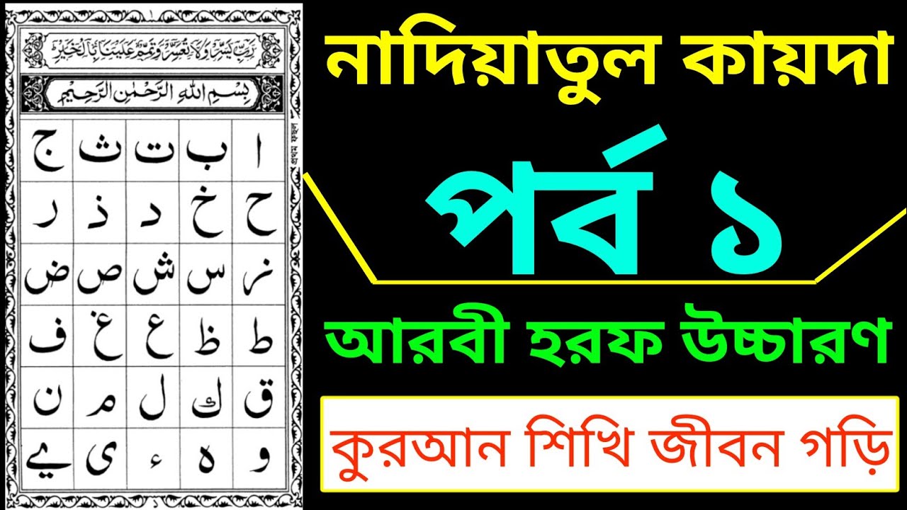 Quran Shikkha l পর্ব ১ l Page 1 l নাদিয়াতুল কায়দা ll আরবি ২৯টি হরফ সহিহ ভাবে উচ্চারণ শিখুন। Madrasah