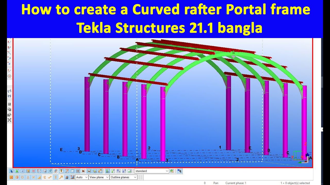 How to create a Curved rafter Portal frame | Tekla Structures 21.1 bangla