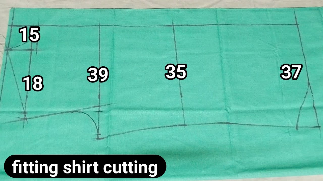 shirt cutting easy method/Gents fitting shirt cutting in hindi/mens shirt cutting and stitching