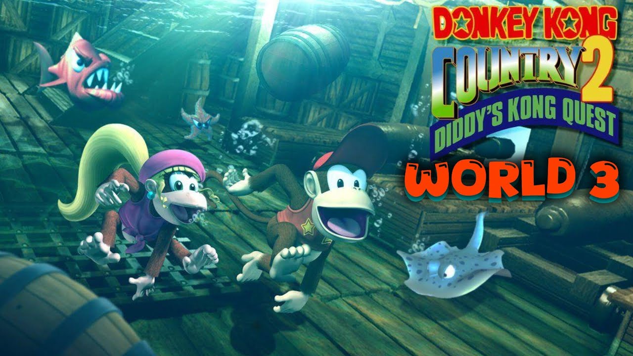Donkey Kong Country 2 Diddy's Kong Quest World 3