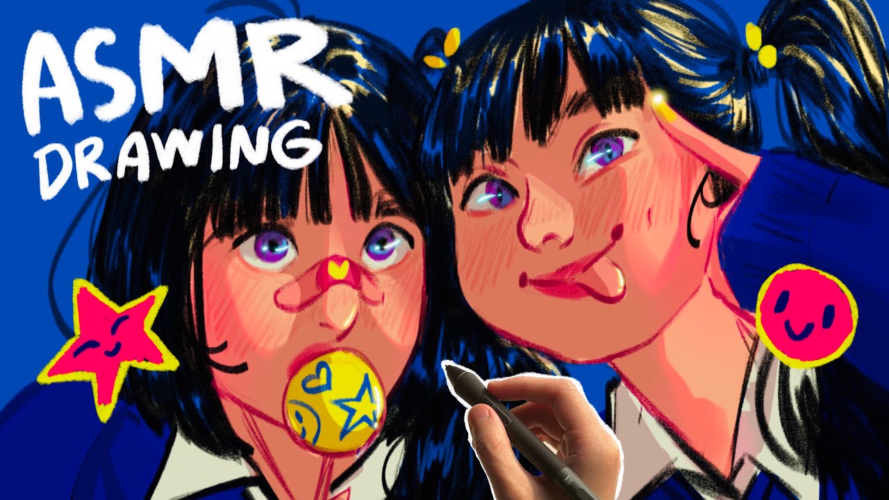 ASMR draw with me 🦋 ft. XPPen