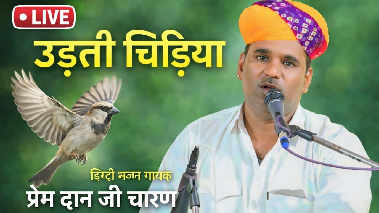 उड़ती चिड़िया बहता पानी // हिंदी भजन // गायक प्रेमदान जी चारण Singer premdan charan 