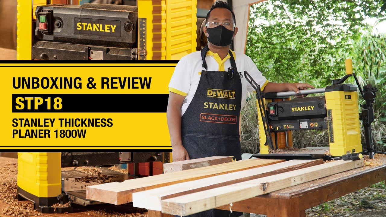 Review & Unboxing STP18 - Stanley Thickness Planer 1800 Watt