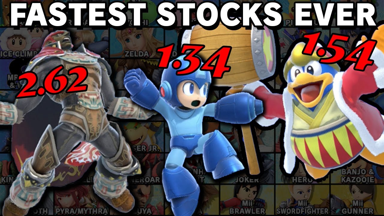 The FASTEST Stock of EVERY CHARACTER in Smash Ultimate