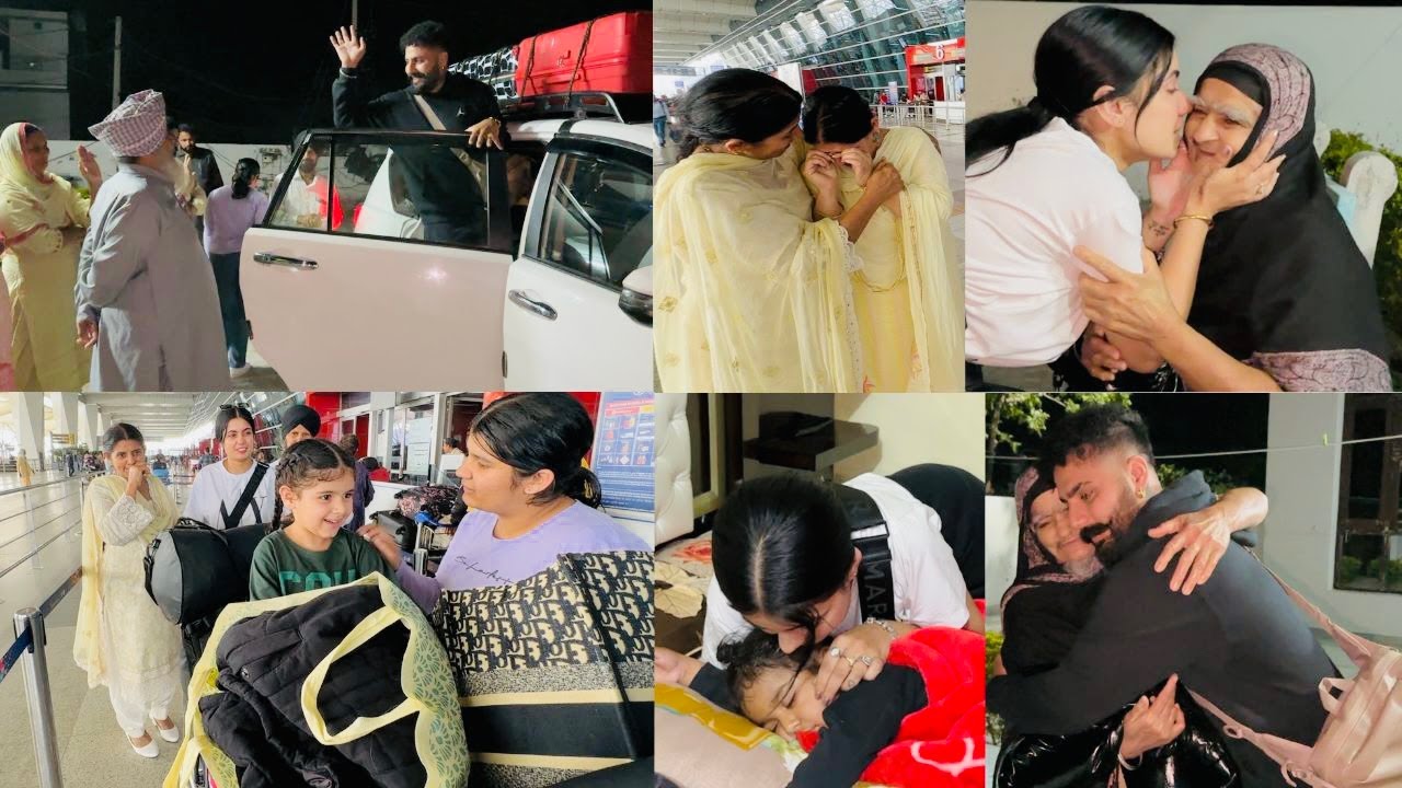 BACHE CHAD K BAHAR JANA BOHT  AUKHA | FAMILY GOT EMOTIONAL | NAZ DI PEHLI FLIGHT | INDER & KIRAT