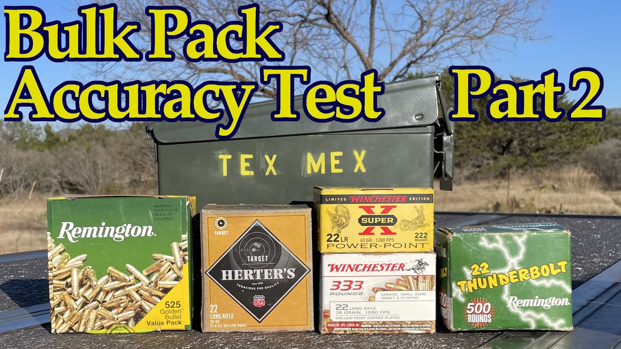 22lr Bulk Pack Accuracy / Precision Test Part 2