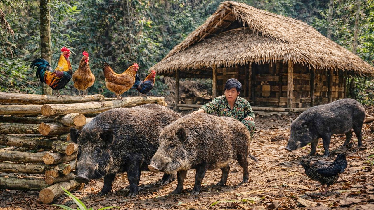 165 Days Alone in the Wild – Shelter Life, Wild Animal Encounters & Deadly Reptiles