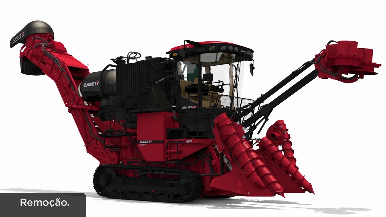 CASE IH - A8010 - A8810 - Limpeza e troca do pré filtro e elementos do filtro de ar do motor - PT-BR