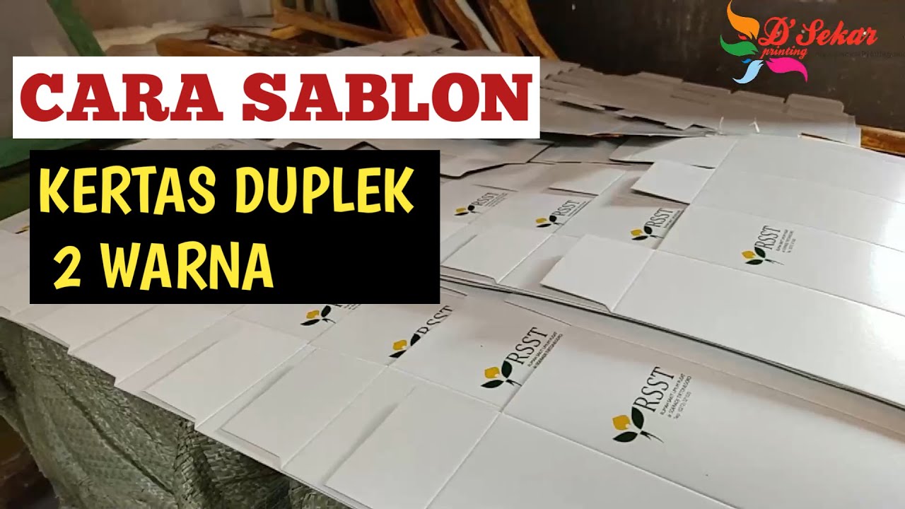 sablon kertas 2 warna