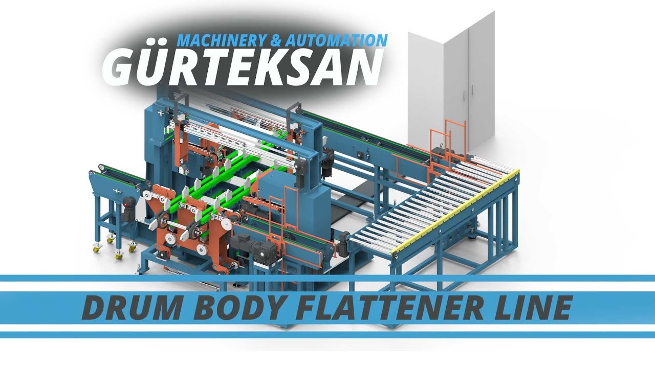 STEEL DRUM BODY FLATTENER LINE