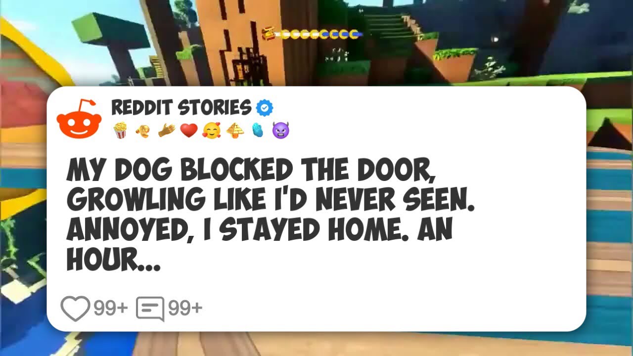 My dog blocked the door, growling like I'd never seen. Annoyed, I stayed home. An hour #reddit 