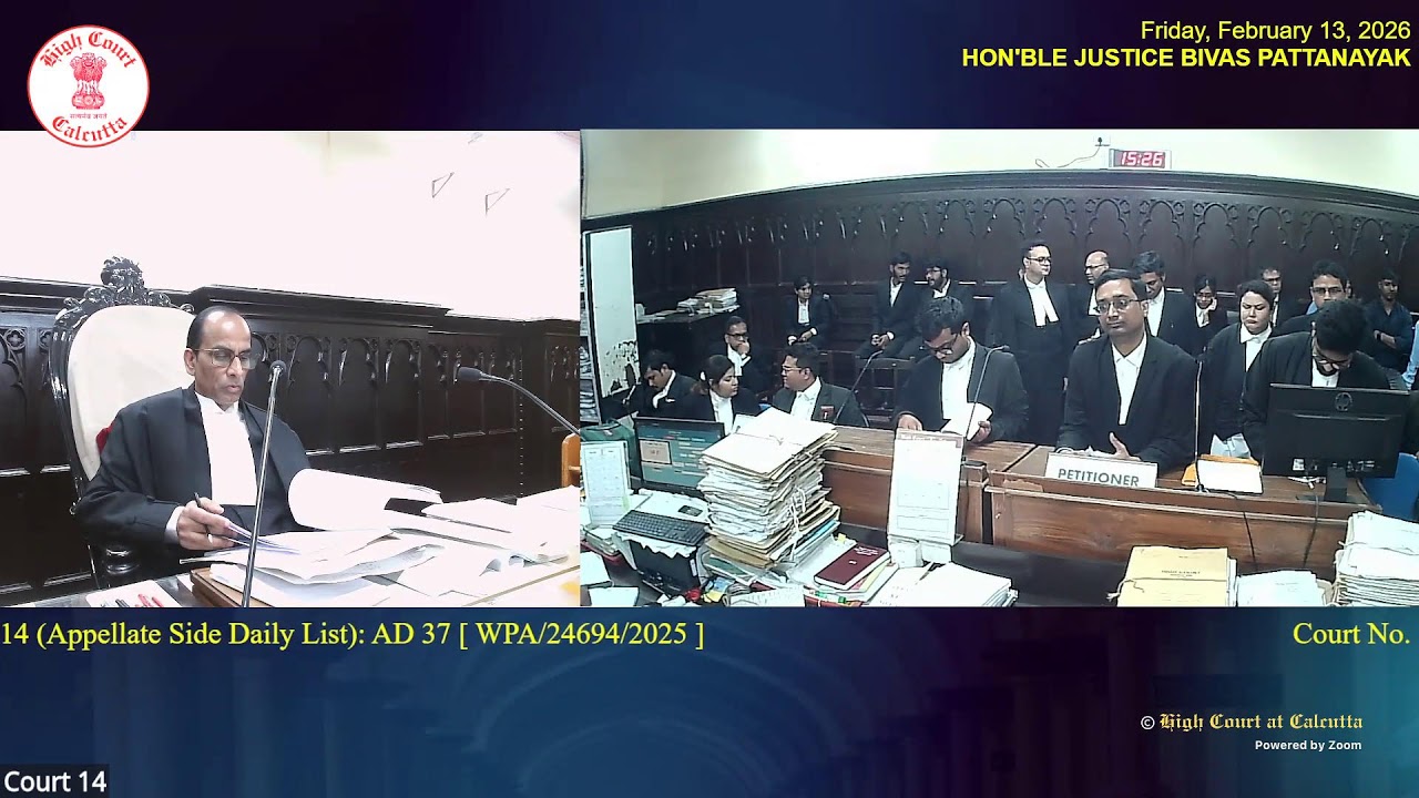 13 February 2026 | Court No.14 | Live Streaming of the Court proceedings.
