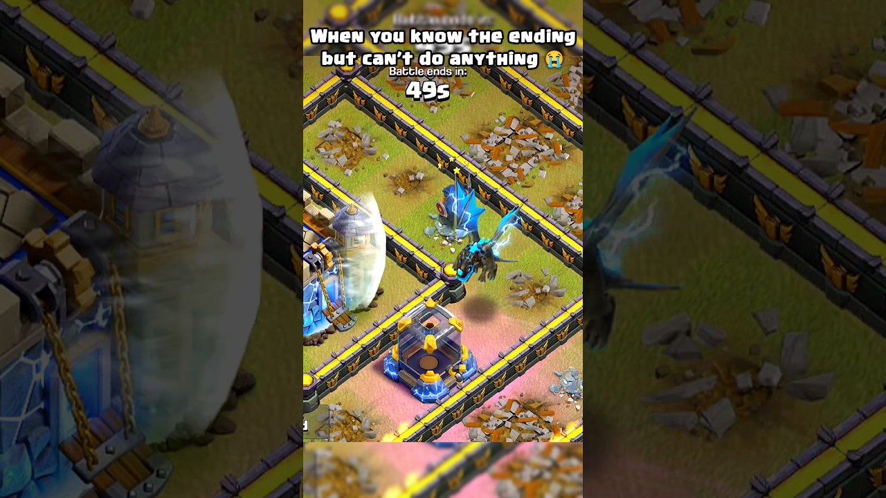 When you know the ending but can&rsquo;t do anything about it 😭 ll Clash of clans ll #shorts #clashofclans