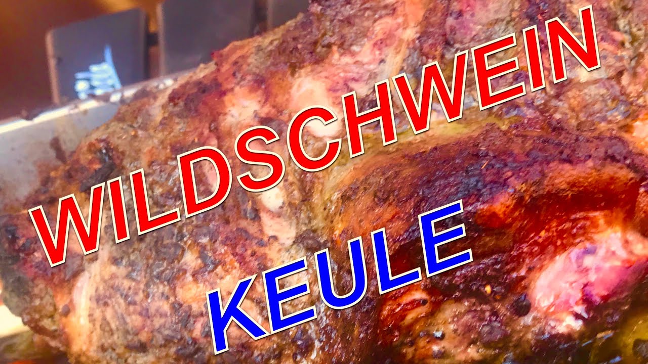 4kg WILDSCHWEIN KEULE vom Holzkohle GRILL  —- Klaus