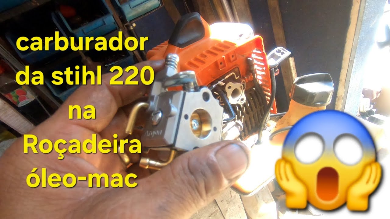 Carburador da stihl 220 na Roçadeira oléo-mac  ???@LC Service 01