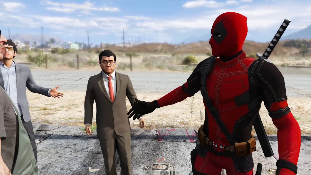 Trevor Phillips Industries Mission but Trevor is Deadpool