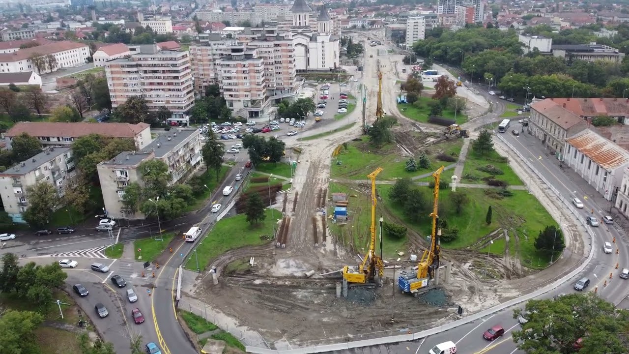 Piața Emanuil Gojdu din Oradea, au inceput lucrarile la cele 5 pasaje