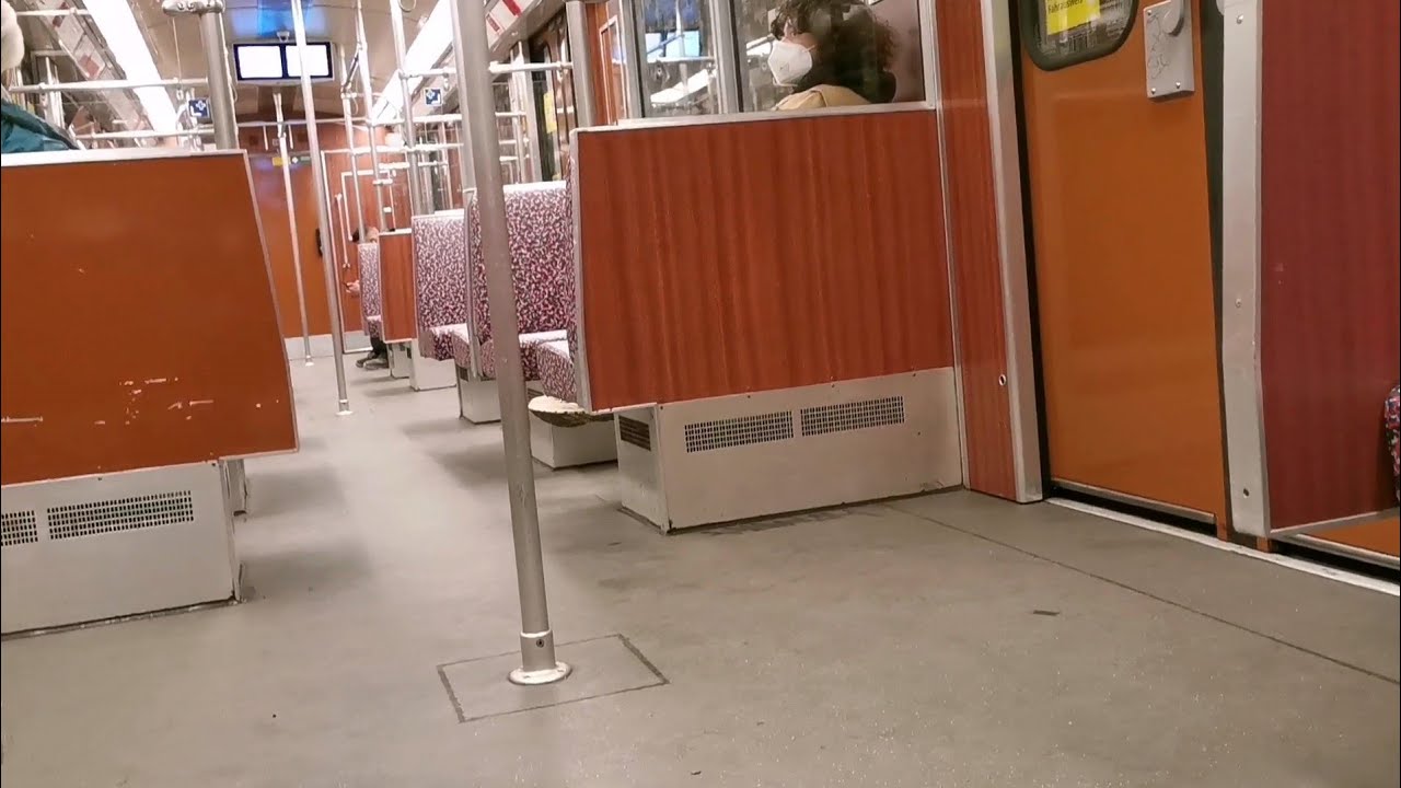 U-Bahn Berlin Mitfahrt im F87 2826/2827 auf der U6 mit Braunen Innenraum [1080p]