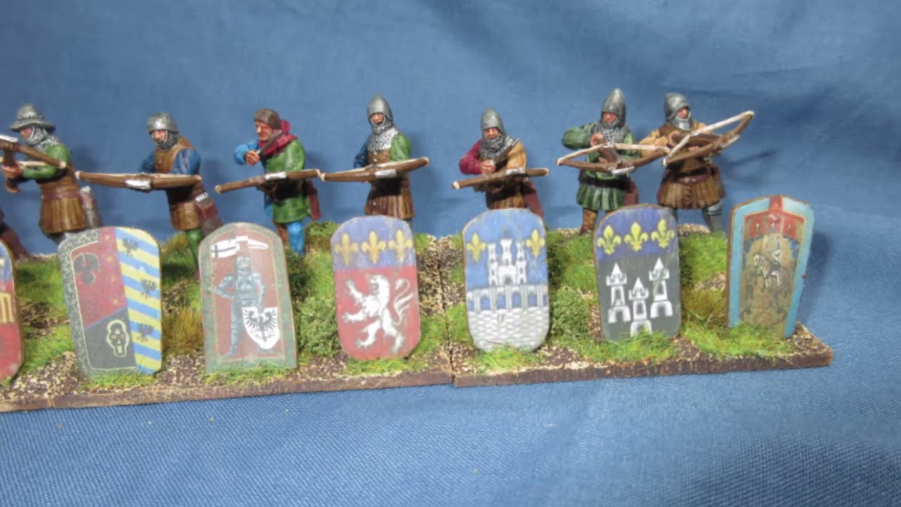 #374  Perry Miniatures HYW French Crossbowmen c/w Pavise..
