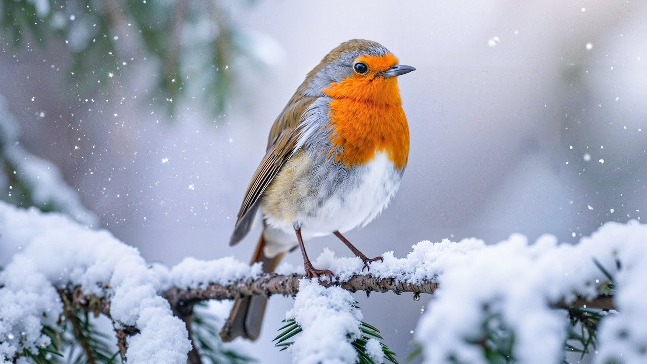 ❄️ Soft Piano with Snow Birds – Relaxing Winter Music for Deep Sleep & Anxiety Relief 🎹