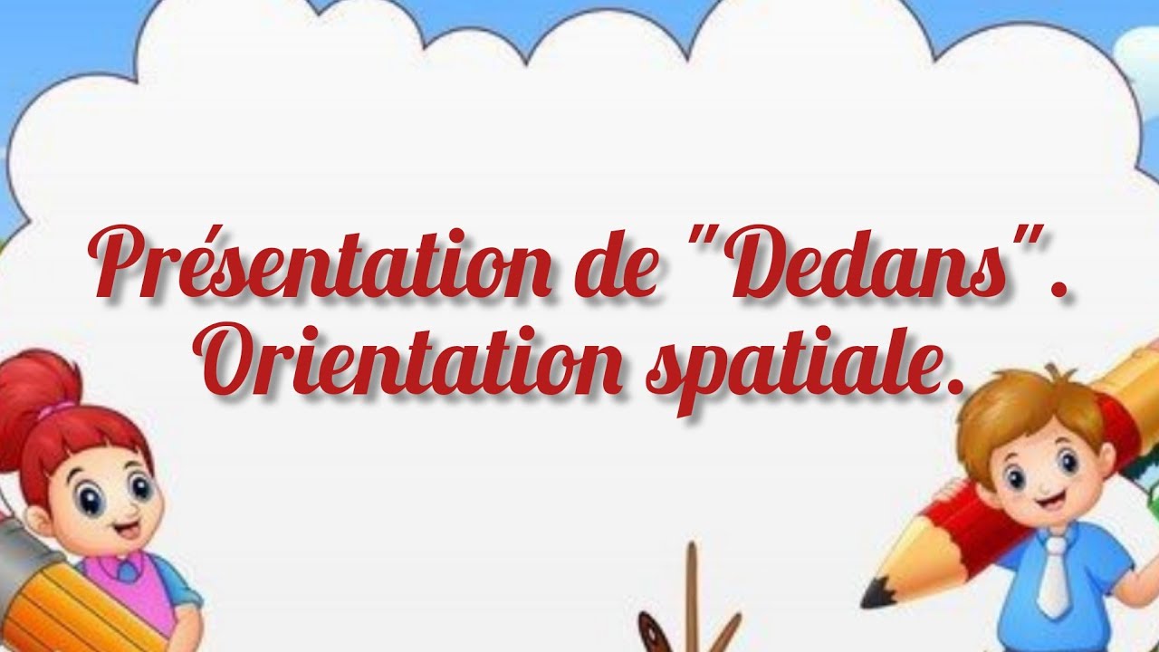 Pr&eacute;sentation de la notion dedans( int&eacute;rieur, dans) Orientation Spatiale.1 /3