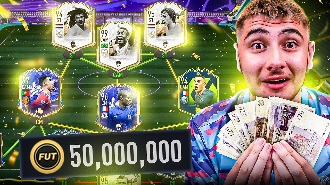 Использование КОМАНДЫ ЗА 50 МИЛЛИОНОВ МОНЕТ в FUT Champs...