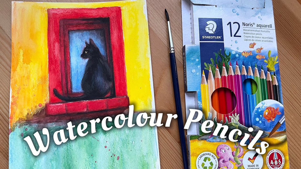 How to Use Watercolour Pencils | Staedtler Noris Aquarell Watercolour Pencils Unboxing/Swatching