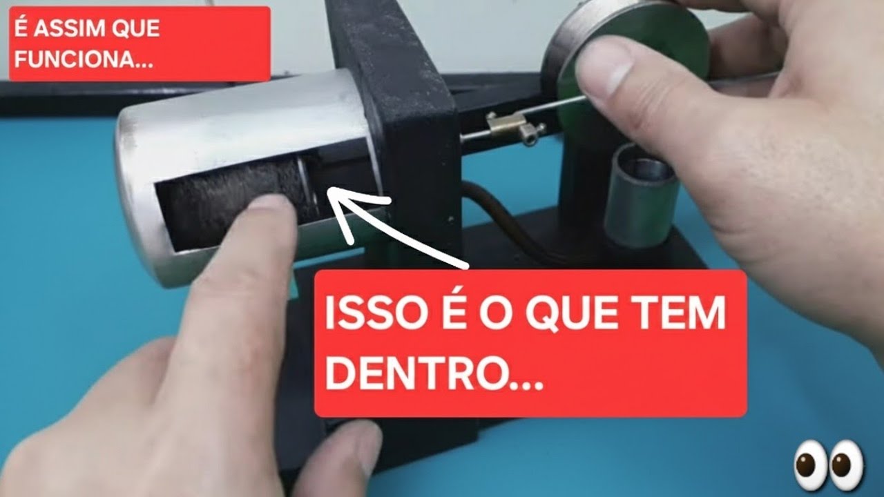SEGREDO REVELADO! Como funciona um motor stirling. REVEALED! How a Stirling engine works.