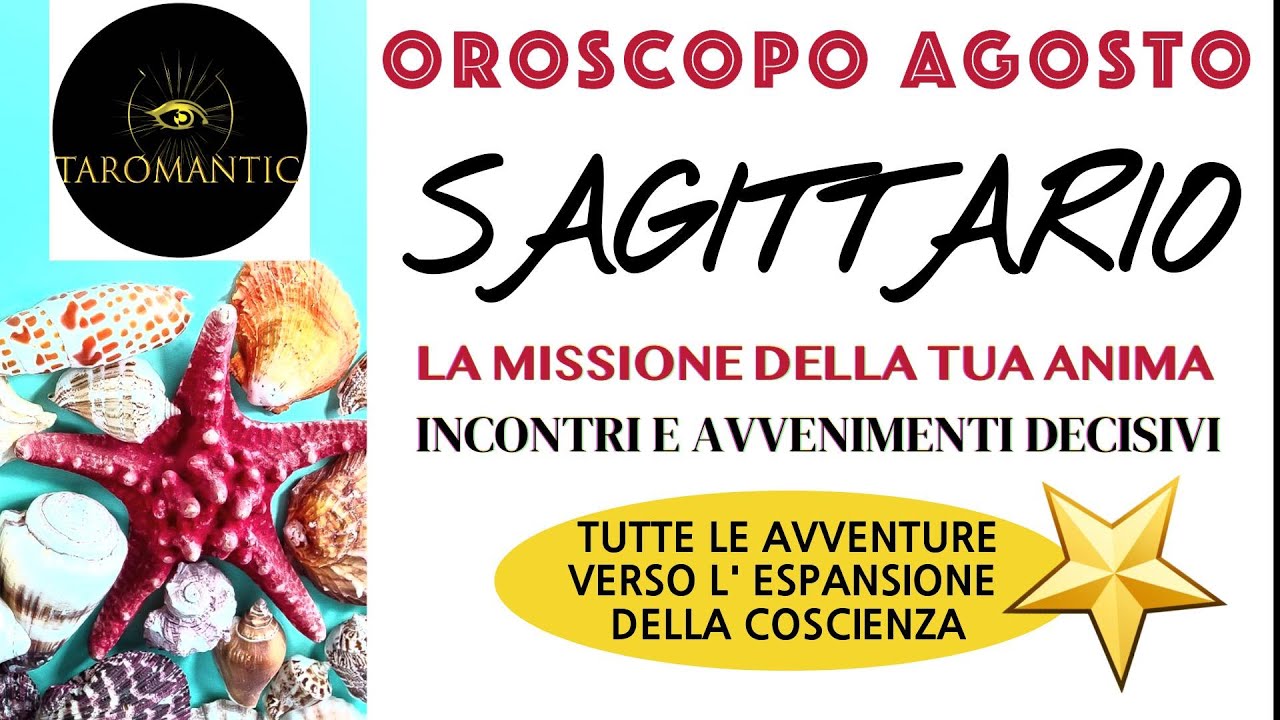 SAGITTARIO ⭐️ OROSCOPO AGOSTO ⭐️ LA DIREZIONE DIVINA ! #taromantic