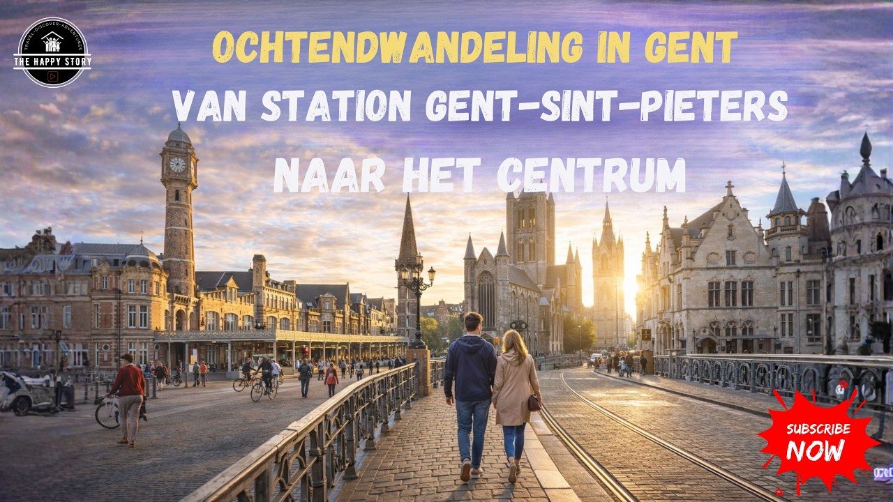 #211 Ochtendwandeling in #Gent  Van Station Gent Sint Pieters naar het Centrum 20/02/2026