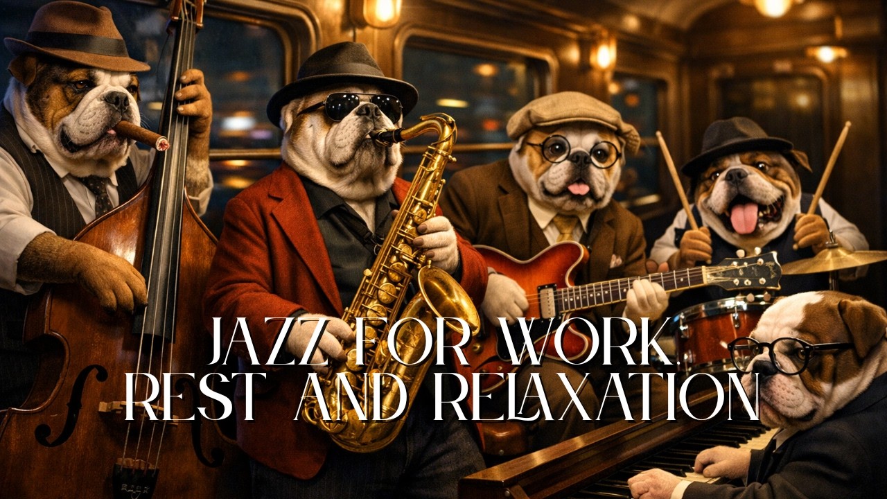 🐶🎷 BARKIN’ TRAIN BLUES 🎻🐶 ДЖАЗ ДЛЯ РАБОТЫ, ОТДЫХА И РЕЛАКСАЦИИ