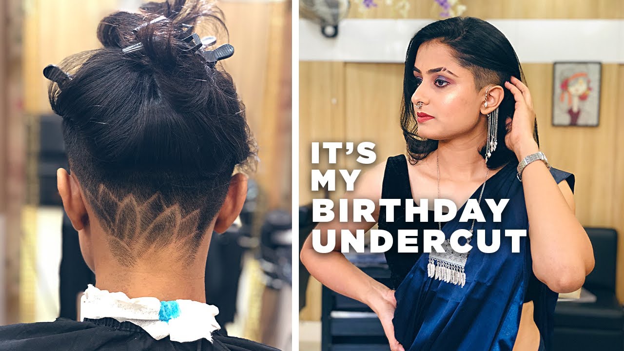 Haircut before her birthday party 🔥 Undercut with hair tattoo