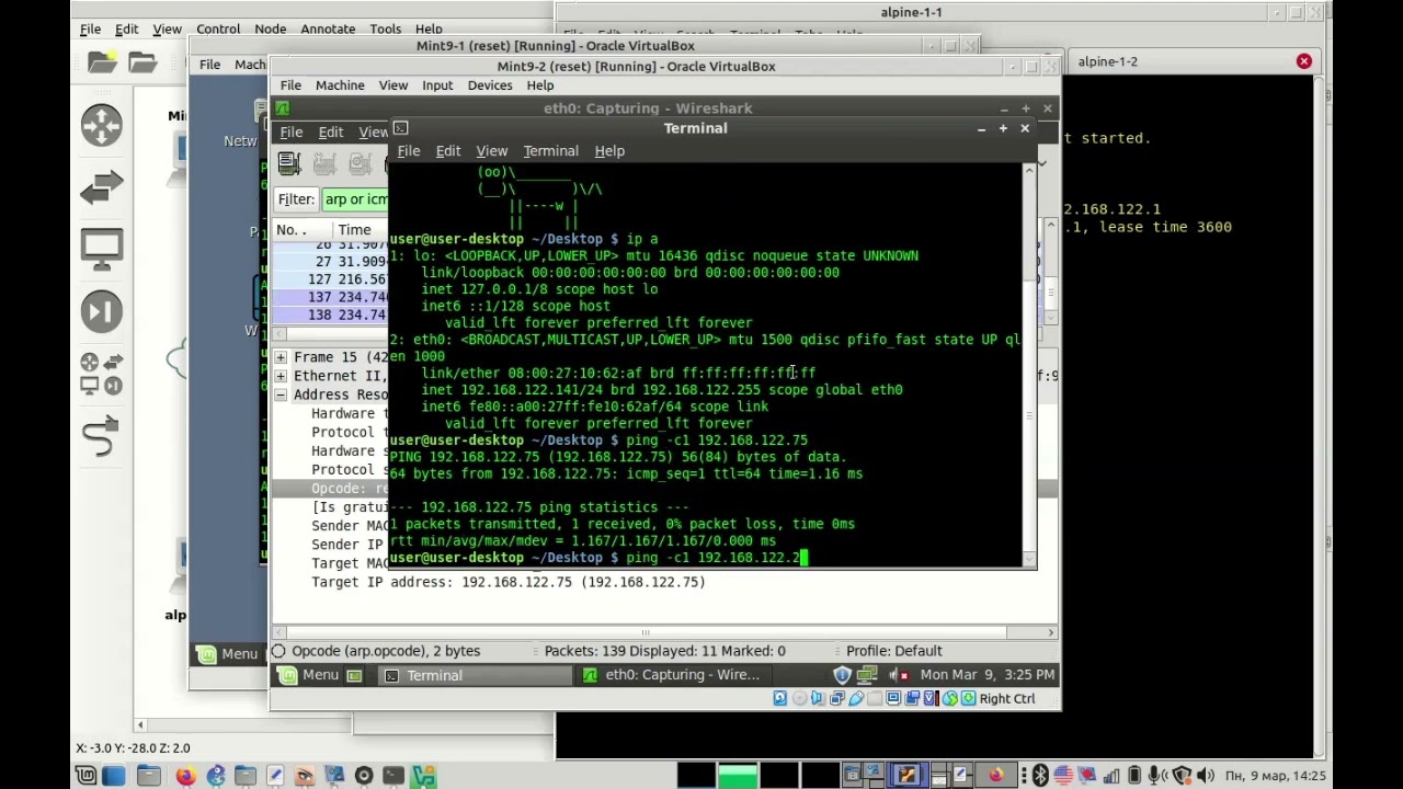Lab-02-01-ARP spoofing attack with Scapy (docker container, перезапись)