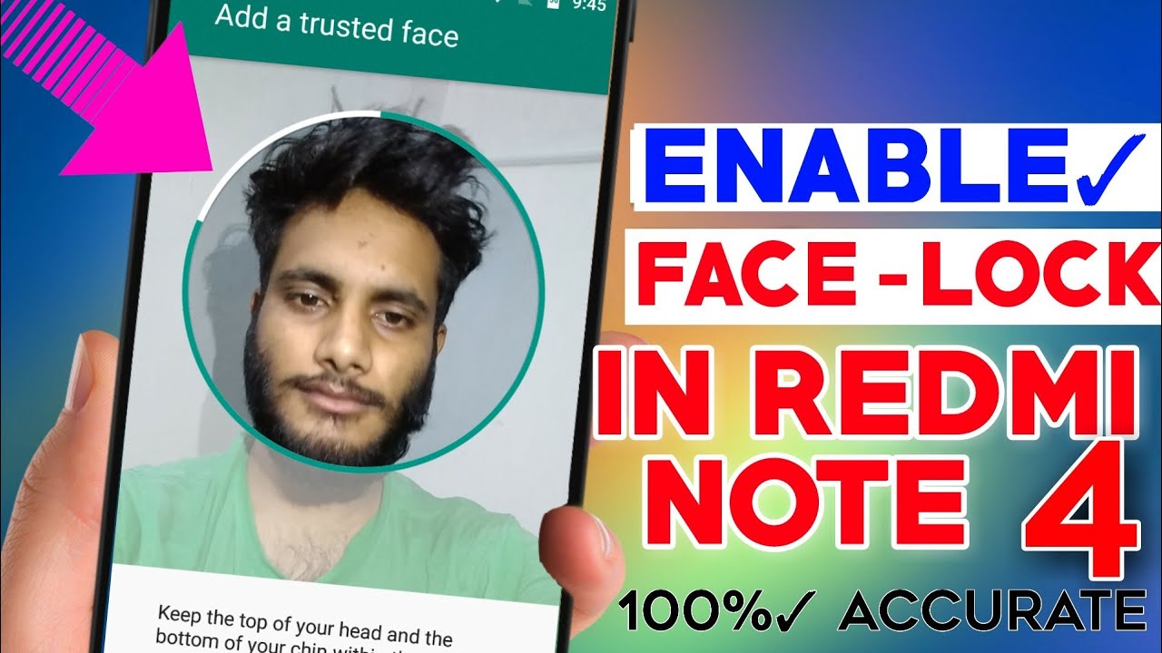 Enable FACE LOCK Feature In Redmi Note 4 || Fast Working 100%✓ Accurate Tested