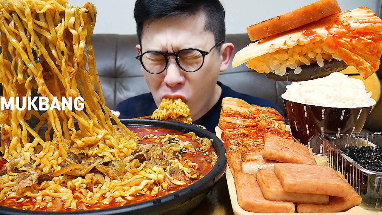 ASMR MUKBANGㅣKOREAN SPCIY BEEF RAMYUN🍜ㅣEATING SHOW