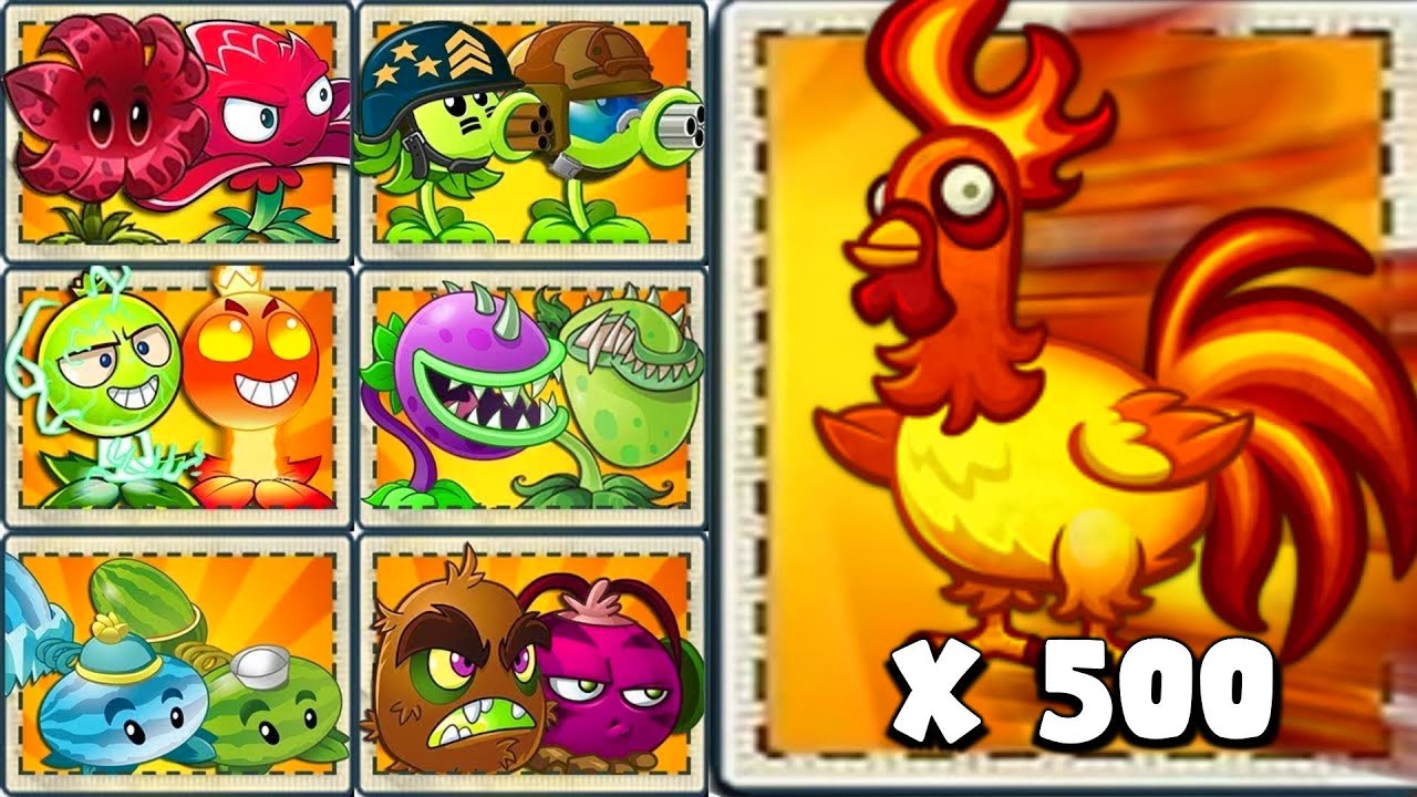 PvZ2 Challenge - Random Team Plants  vs 500 Zombies Turkey - Which Team Plant 's Strongest ?
