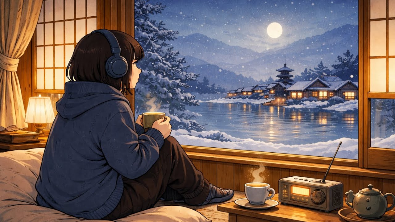 Snowfall & Lo-fi｜Chill Beats for Quiet Nights :「静かに降る雪と、穏やかな夜のLo-fiビート」