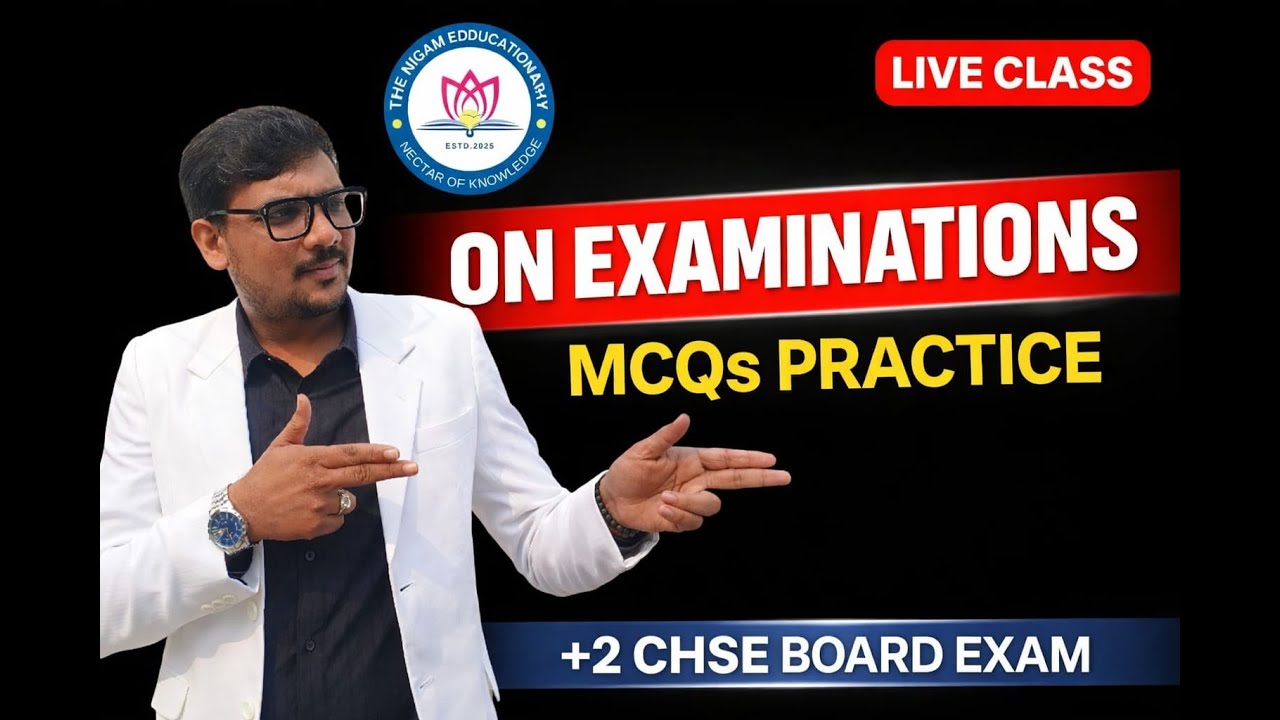 ON EXAMINATIONS MCQs | +2 CHSE English Board Exam Special | LIVE MCQs Practice