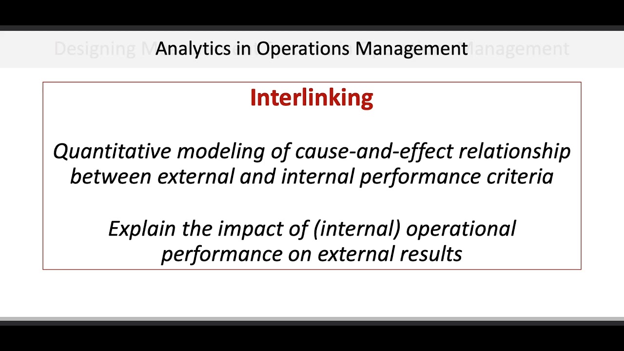 Measuring Performance in Operations and Value Chains