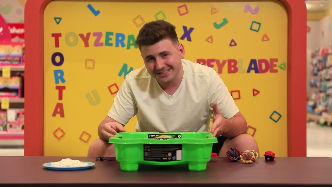 DESAFIO ARENA BEYBLADE COM TORTA NA CARA! | Brenner Mariano