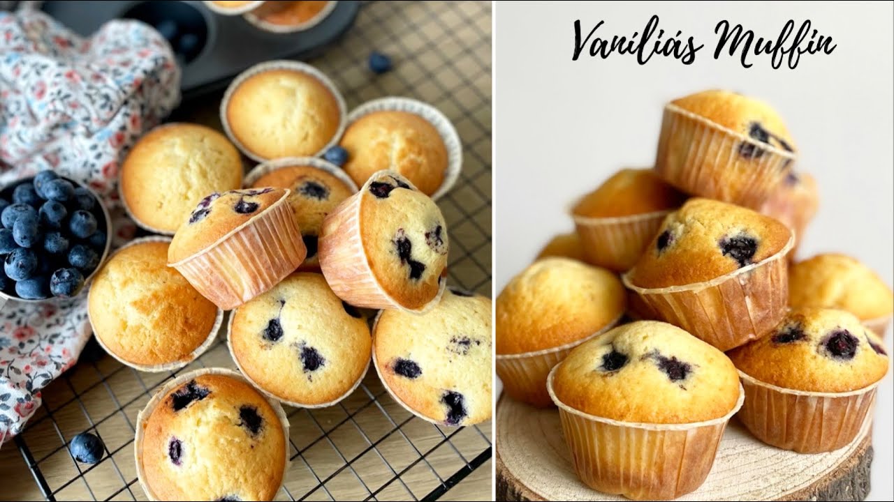 VANÍLIÁS MUFFIN alaprecept 🧁🫐 - BebePiskóta